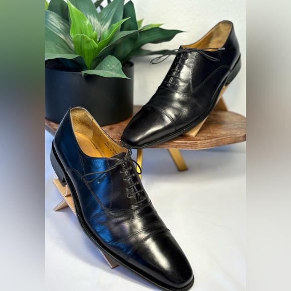 John W. Nordstrom Other - John W. Nordstrom Black Italian Leather Cap-Toe Oxfords - Sz 9